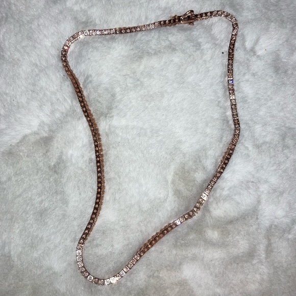 Rose Gold Tennis Necklace | The GLD Shop - Picture 2 of 11